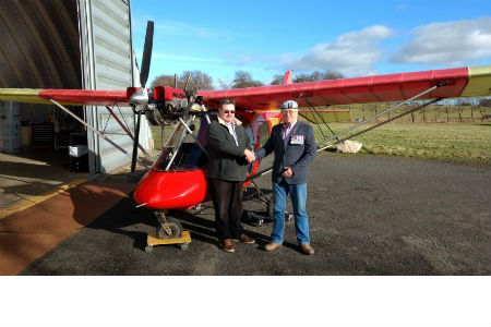 Resident trains for licence 60 years after first flight