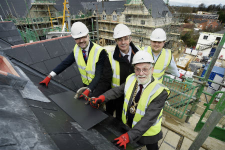 Banbury home team celebrate ‘topping out’  