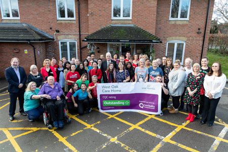 Staff and residents celebrate rating