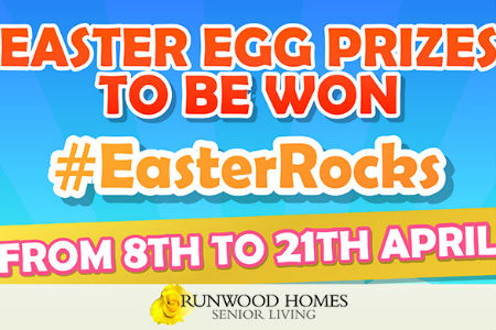 Easter rocks at Runwood Homes