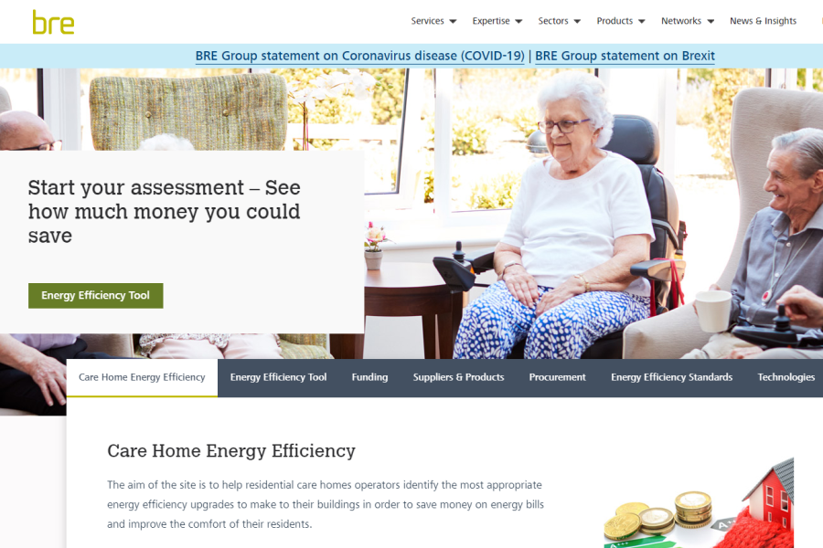 BRE Group launches government-backed care home energy efficiency tool