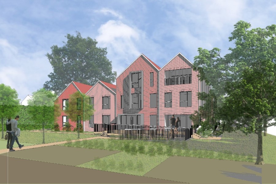 Lawrence Land plants flag in Crawley care home development site 