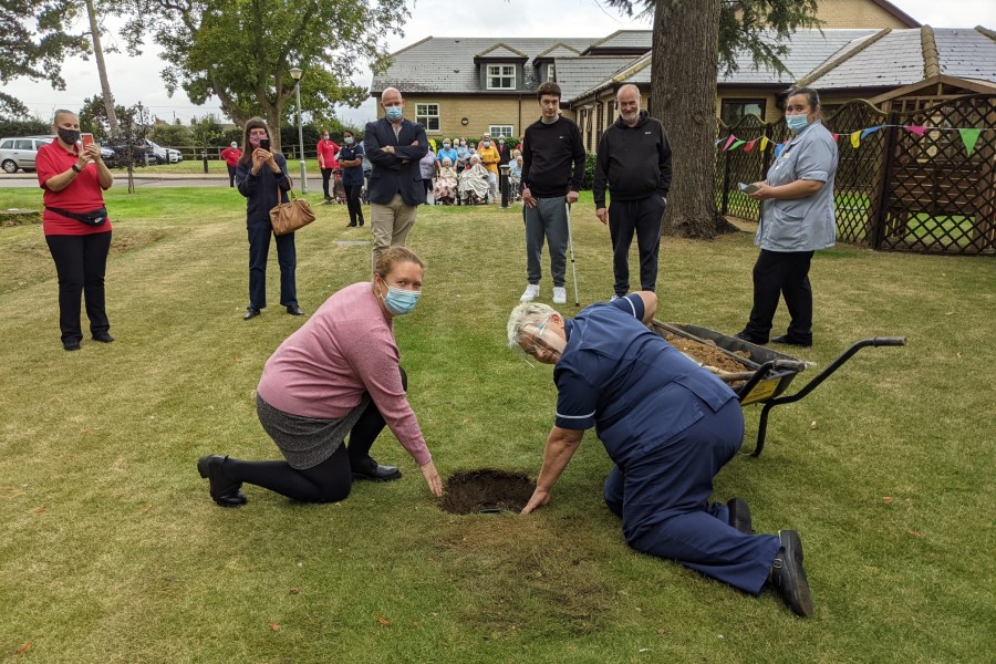 Cambridgeshire care & rehab centre buries Covid-inspired time capsule