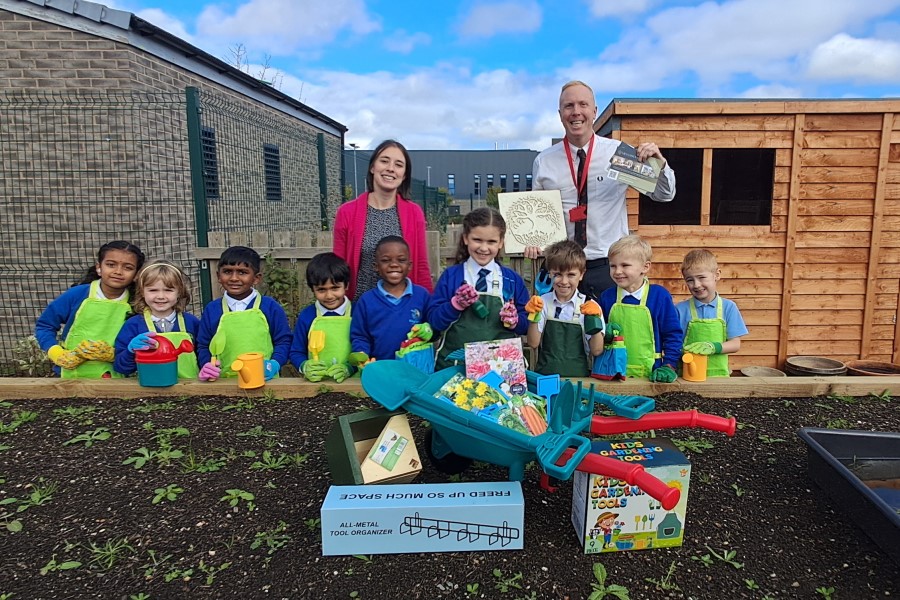 Swindon home launches community garden with primary school